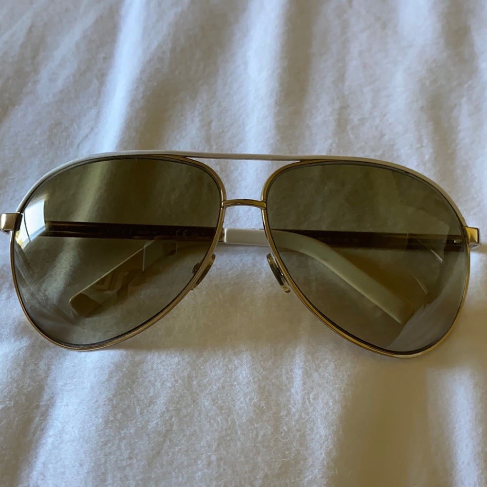 White Gucci Aviators